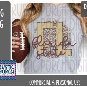 DIGITAL DOWNLOAD, Florida, State of Florida, FL, Leopard , Sublimation, png design, Garnet, Gold