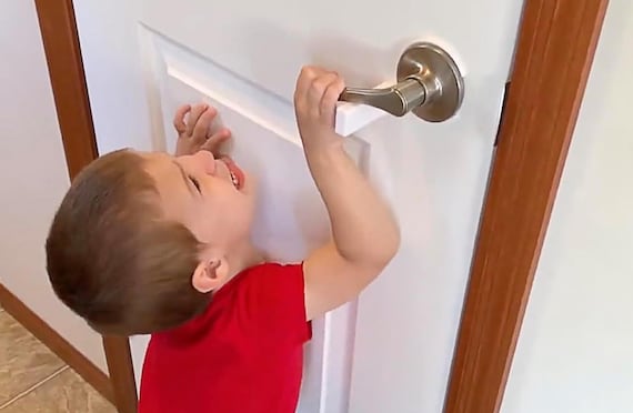 Childproof Door Lever Locks - 2 Pack Baby Proofing For Doors With Handles