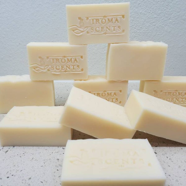 Most Basic and Simple Lard Soap 5 bars pack- All Natural for Sensitive Skin, 2.8 oz each bar, Unscented, plastic free, zero waste