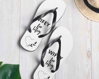 WIFEY for lifey. Flip-Flops | Wifey for lifey shoe | Bride to be | Honeymoon | Bride gifts | Newlywed | Flip flops wedding | Wife flip flops