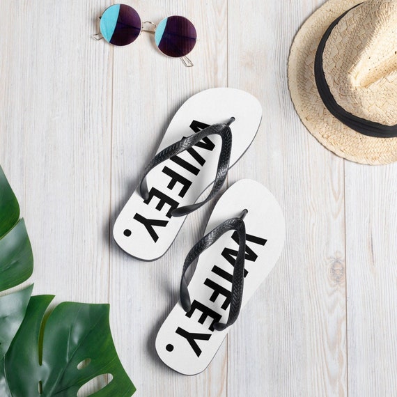 Buy WIFEY. Flip flops Flip Flops Wedding Flip Flops Sign Wife Flip Flops Wifey for Lifey Wifey Slippers Wife Gift From Husband Online in India Etsy