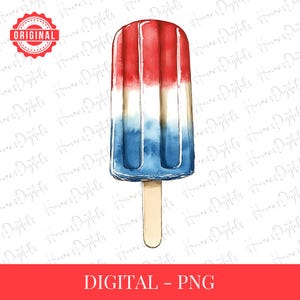 Hochwertige Vaterländischen Eis am Stiel Clipart | Vierter Juli PNG | Sommer Eis am Stiel | Grill Clipart | Digitaler Download