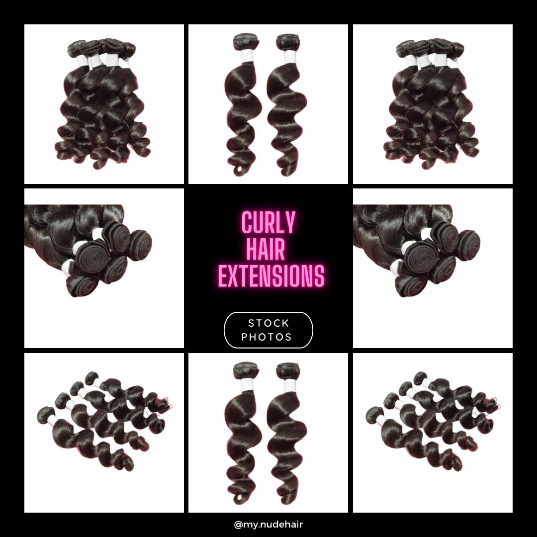 Curly Hair Extension Stock Photos, Virgin Hair Pictures, Premium Hair