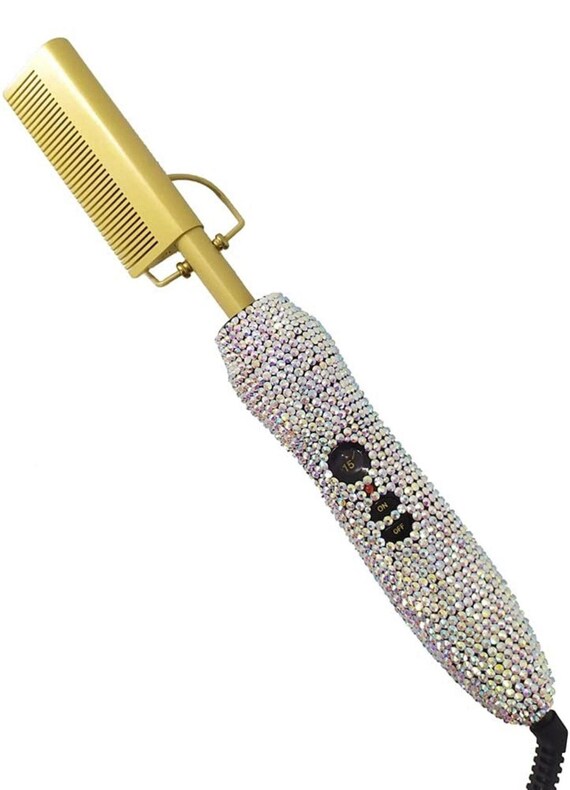 Buy Bling Hot Comb Custom Pressing Comb Rhinestone Pressing Comb