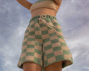 Crochet Checkered Shorts Pattern | PDF PATTERN ONLY