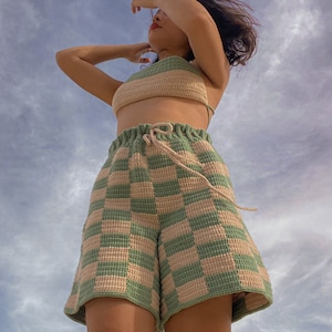 Crochet Checkered Shorts Pattern | PDF PATTERN ONLY