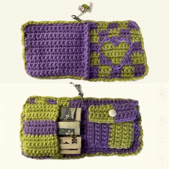 Delia Heartlet Cute Crochet Wallet Organizer PDF Pattern Only -  Israel