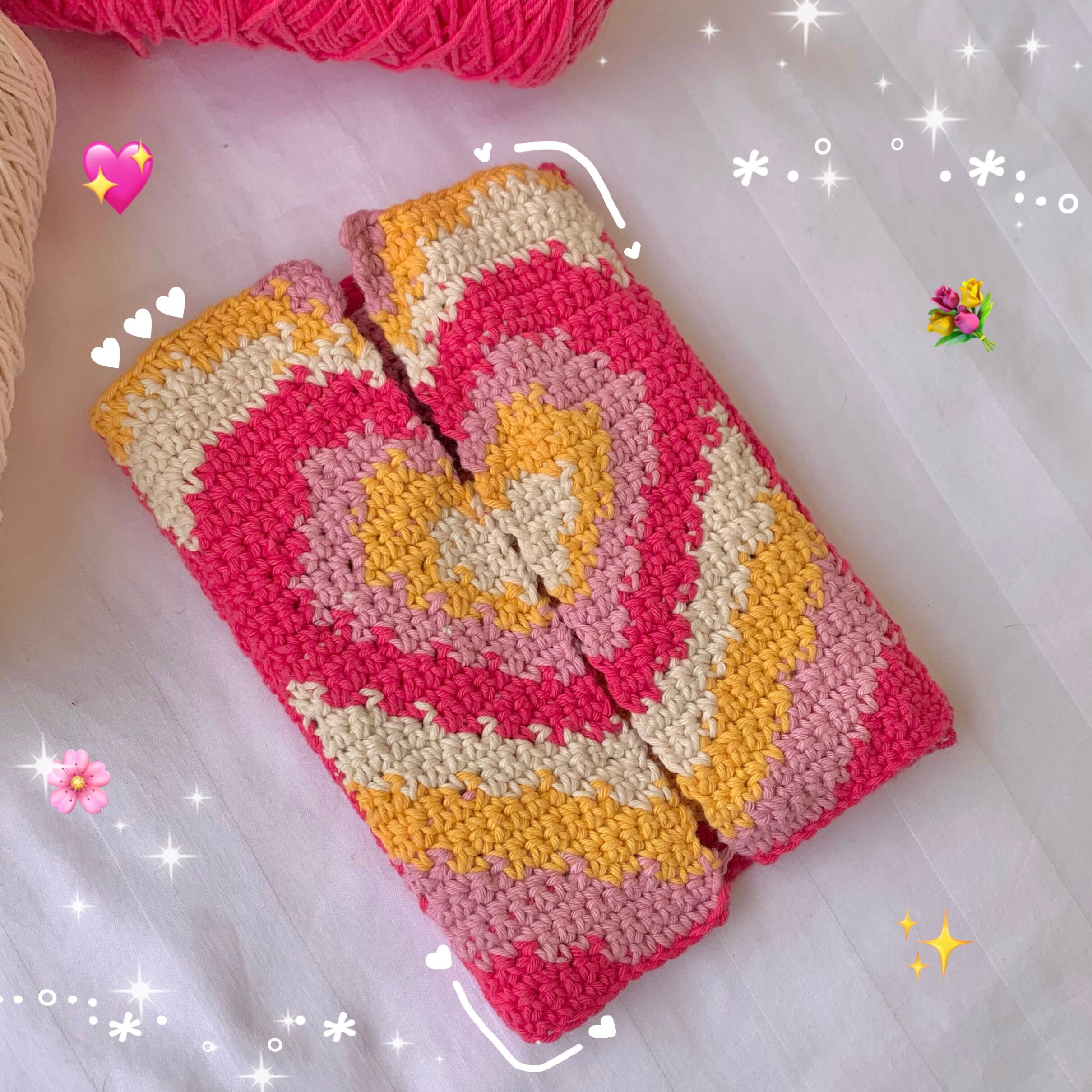 Crochet Heart Power Puff Bag –