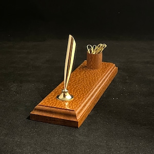 Leopard Wood Pen holder