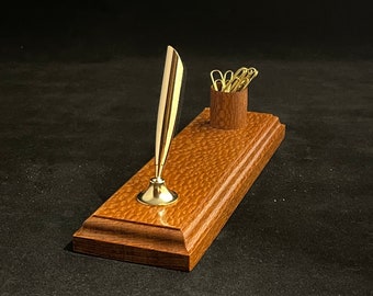 Leopard Wood Pen holder