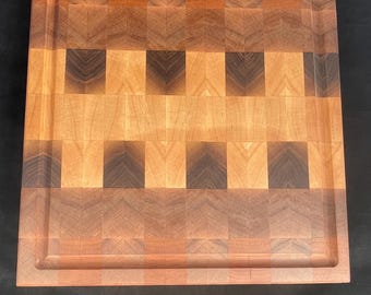 Maple, Jatoba, Birch and Walnut-End Grain Cutting Board