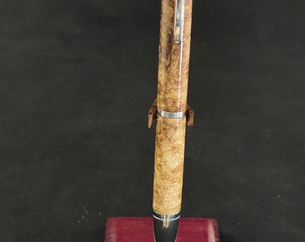 Aromatherapy Pen, in Chrome. Made with Stabalized Spalted Maple