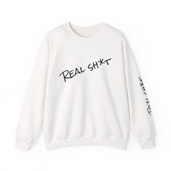 Unisex 'Real' Graphic Sweatshirt, Crew Neck Jumper