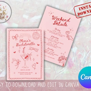 Last Rodeo Bachelorette Invite | 5x7 Canva Template | Editable + Instant Download | Print or Send Digital | Western Cowgirl Party