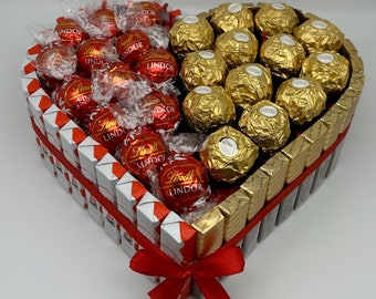 Merci, Kinderschokolade, Lindt Lindor, Geschenk, Geburtstag, Pralinentorte, Ferrero Rocher