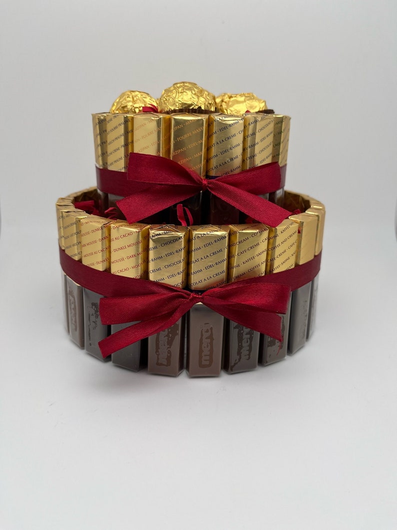 Merci Geschenk Geburtstag Pralinentorte Individuelle Geschenkidee Ferrero Rocher Bild 1