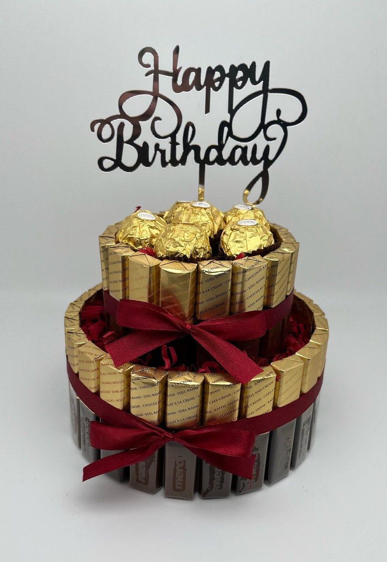 Merci Gift Birthday Praline Cake Individual Gift Idea Ferrero Rocher Happy Birthday