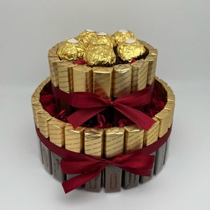 Merci Geschenk Geburtstag Pralinentorte Individuelle Geschenkidee Ferrero Rocher Bild 2