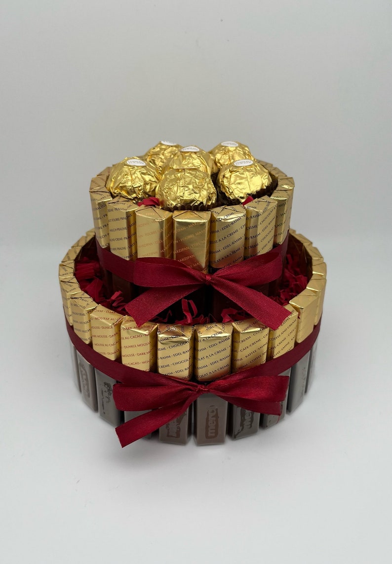 Merci Geschenk Geburtstag Pralinentorte Individuelle Geschenkidee Ferrero Rocher Bild 2