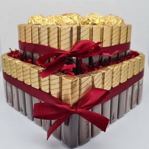 Merci Geschenk Geburtstag Pralinentorte Individuelle Geschenkidee Ferrero Rocher Bild 6
