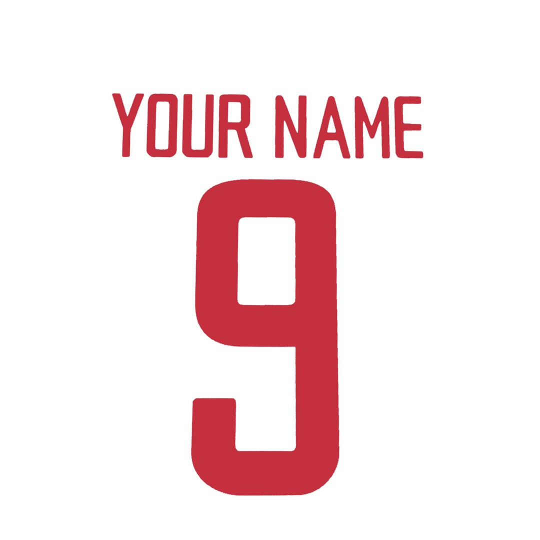 Ironon Football Shirt Names and Numbers Ironon Vinyl Etsy