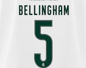 Conjunto de fuentes del Real Madrid 2026/2027 - Descarga digital en formatos TTF, OTF, SVG y vectorial. Letras y números del equipo de fútbol de Bellingham Mbappé.