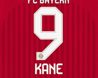 Bayern München 2026/2027 Trikot Schrift - TTF, OTF, svg und Vektor Digital Download Fußball Mannschaft Buchstaben und Zahlen
