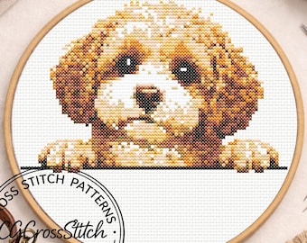 Cavapoo Dog Cross Stitch Pattern, Cute Cavoodle Doodle Dog Cross Stitch Design, Labradoodle Cockapoo Doodle Dog Lover (Digital Download)
