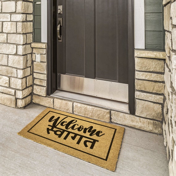 Welcome Hindi Home Doormat, Welcome in Hindi Doormat, Outdoor Mat, Front  Door Mat, New Homecoming Gift, Housewarming Gift, New House Mat 