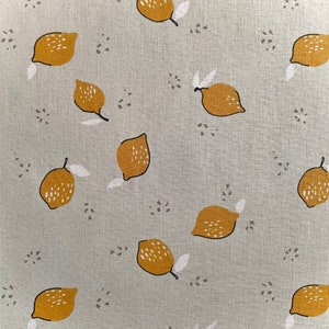 Tissu 100% Coton Oeko-Tex / Poires & Citrons Citrus