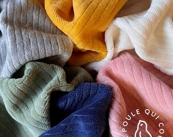 Ribbed Knit Sponge / Babyrib / 100% Oeko-Tex Fabric / Many colors to choose from