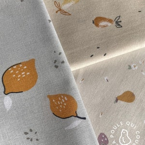 100% Cotton Oeko-Tex Fabric / Pears & Lemons image 1