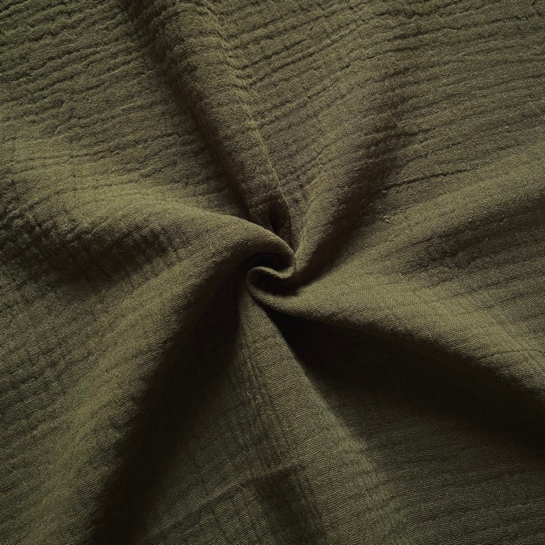 Tissu Double Gaze unie / Tissu 100% Coton Oeko-Tex / Nombreux coloris aux choix 24-Bronze