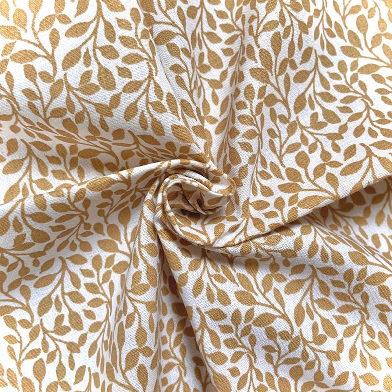 Tissu Bio-Gots / Liberty / Fleurs Liseo Noisette