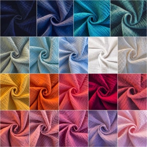 Tissu Double Gaze unie / Tissu 100% Coton Oeko-Tex / Nombreux coloris aux choix image 3