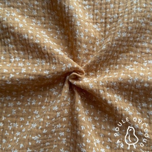 Patterned Double Gauze Fabric Liberty/Flowers 100% Cotton Oeko-Tex Fabric Azoli Wheat/Azoli Lin Many colors to choose from Azoli Blé