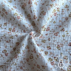 Tissu Double Gaze à Motifs Liberty/Fleurs Saseka Tissu 100% Coton Oeko-Tex Nombreux coloris aux choix Saseka Lantana