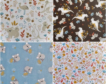 100% Cotton Oeko-Tex Fabric / Animals / Australia