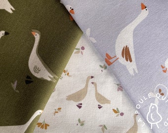 100% Cotton Oeko-Tex Fabric / Animals / Goose / Birds