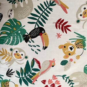 Tissu 100% Coton Oeko-Tex / Animaux / Jungle / Tigres image 4