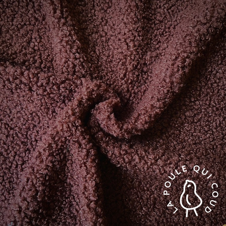 Teddy Peluche / Tissu 100% Oeko-Tex / Nombreux coloris au choix Cacao