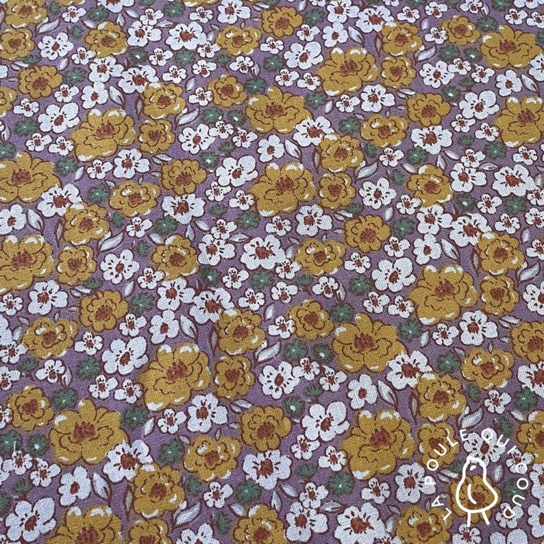 100% Cotton Oeko-Tex Fabric / Kalmia / Flower / Liberty Mauve Fane