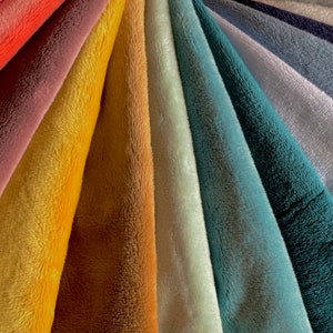 Minky Plain / Oeko-Tex fabric / Many colors available image 1
