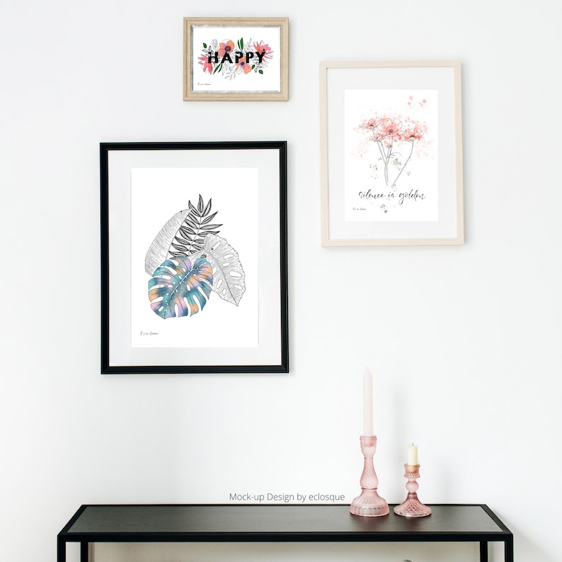 Digitales Poster zum Selber Ausdrucken Monstera und Palmen - Etsy.de