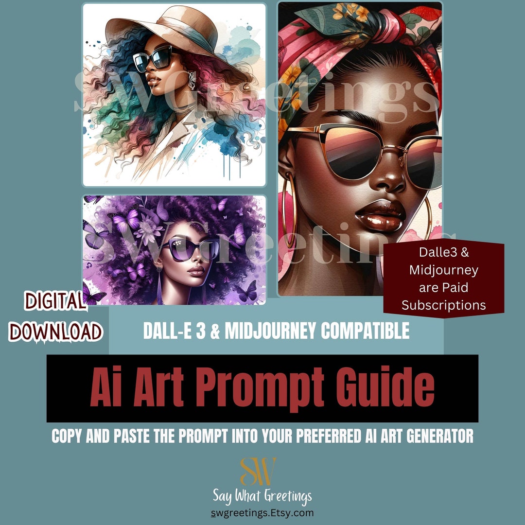 AI Art Prompt Guide - Watercolor Fashion Portraits - Digital Download ...