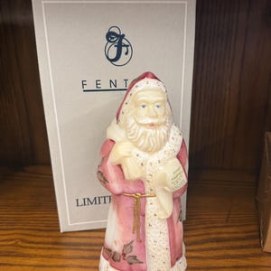 フェントン A サンタ サンタクロース フィギュア 置物 ビンテージ Fenton Santa - Etsy