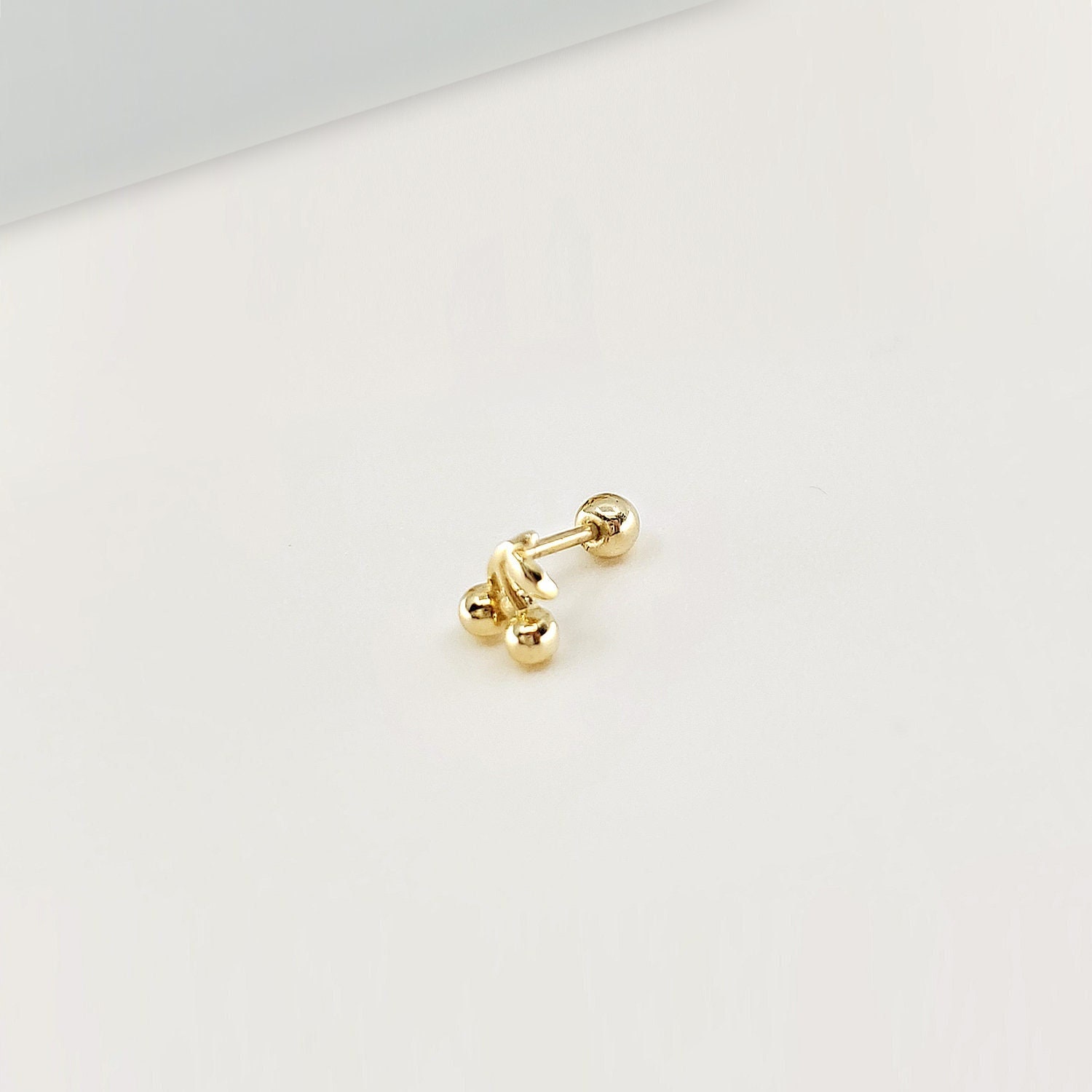 Girls' Lucky Cherries Screw Back 14K Gold Earrings - in Season Jewelry