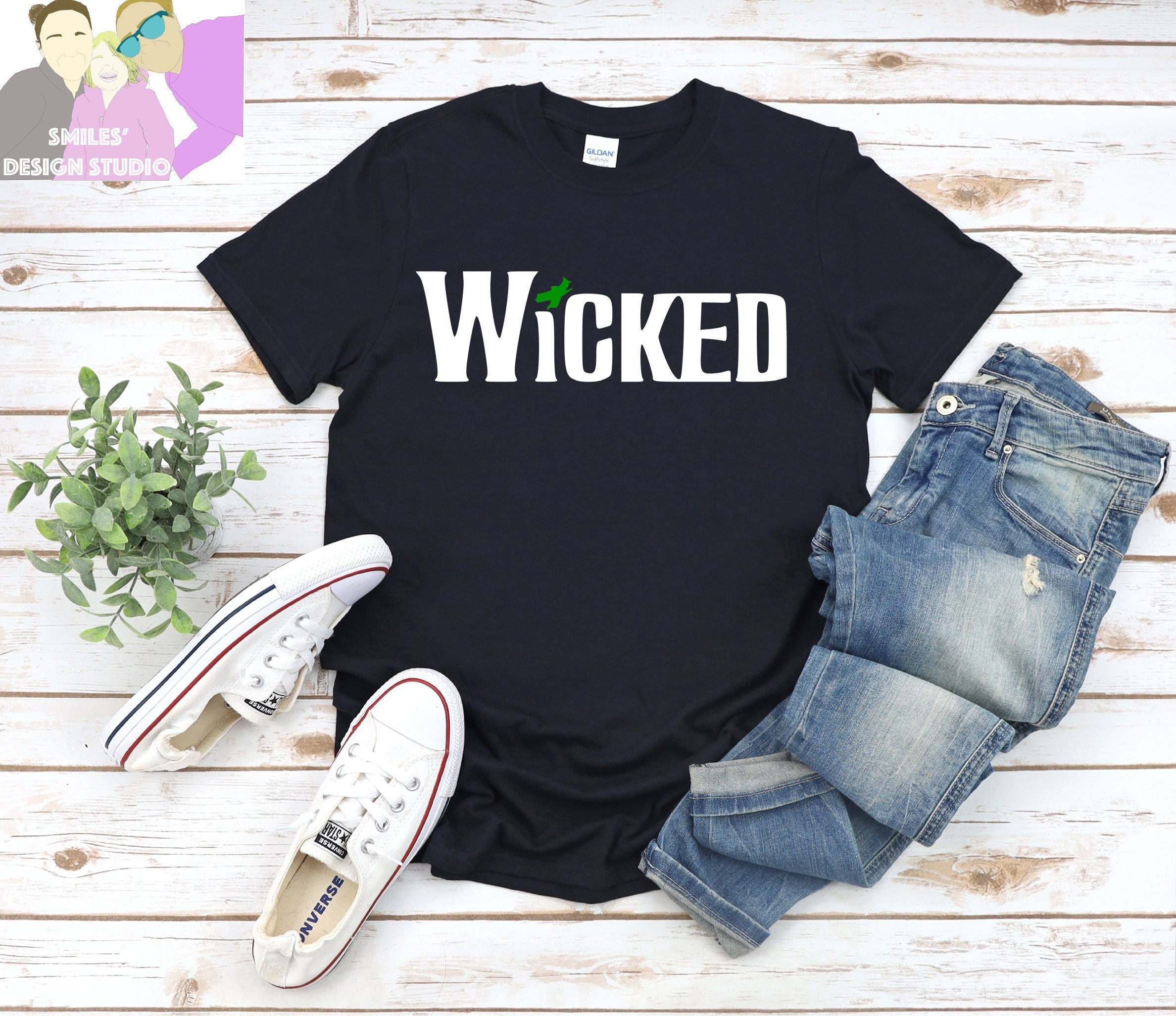 SmilesDesignStudio Wicked Logo Inspired T-Shirt, Wicked Shirt, Wicked: The Musical Shirt, Customizable