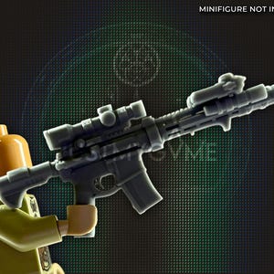 Special Forces DEVGRU Rifle for Construction Toy Army Figures - Handcrafted Military Gear - Tabletop Collector Toy Figurine Gear