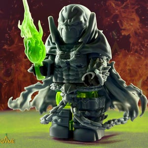 ALBERT'S FINAL DEAL: Custom Dark Fantasy Minifig-Compatible Armor Set, Printed Building Block Toys | Unpainted